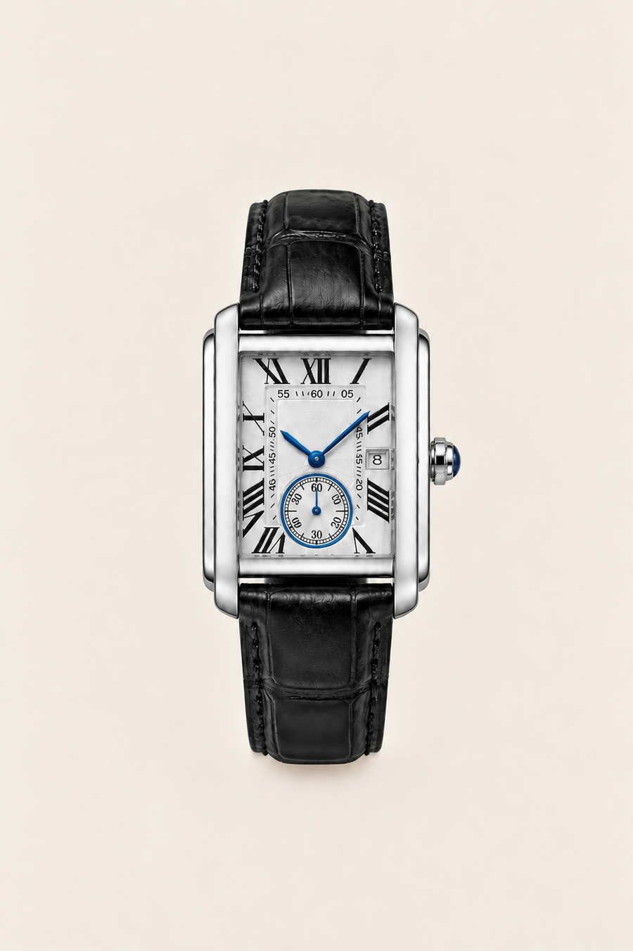 Die Amalfi Uhr in Schwarz/Silber