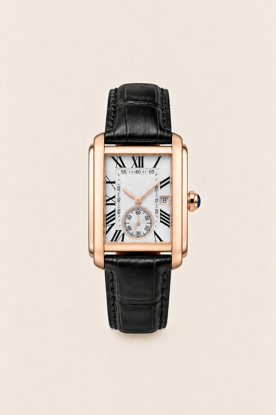 Die Amalfi Uhr in Schwarz/Roségold
