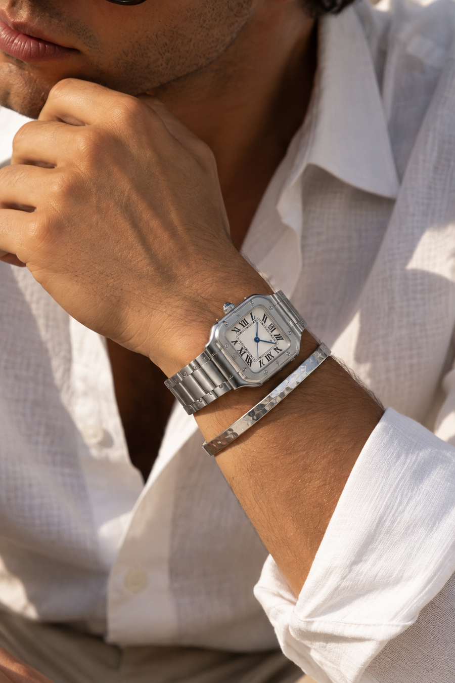 Le bracelet Monaco noir et or