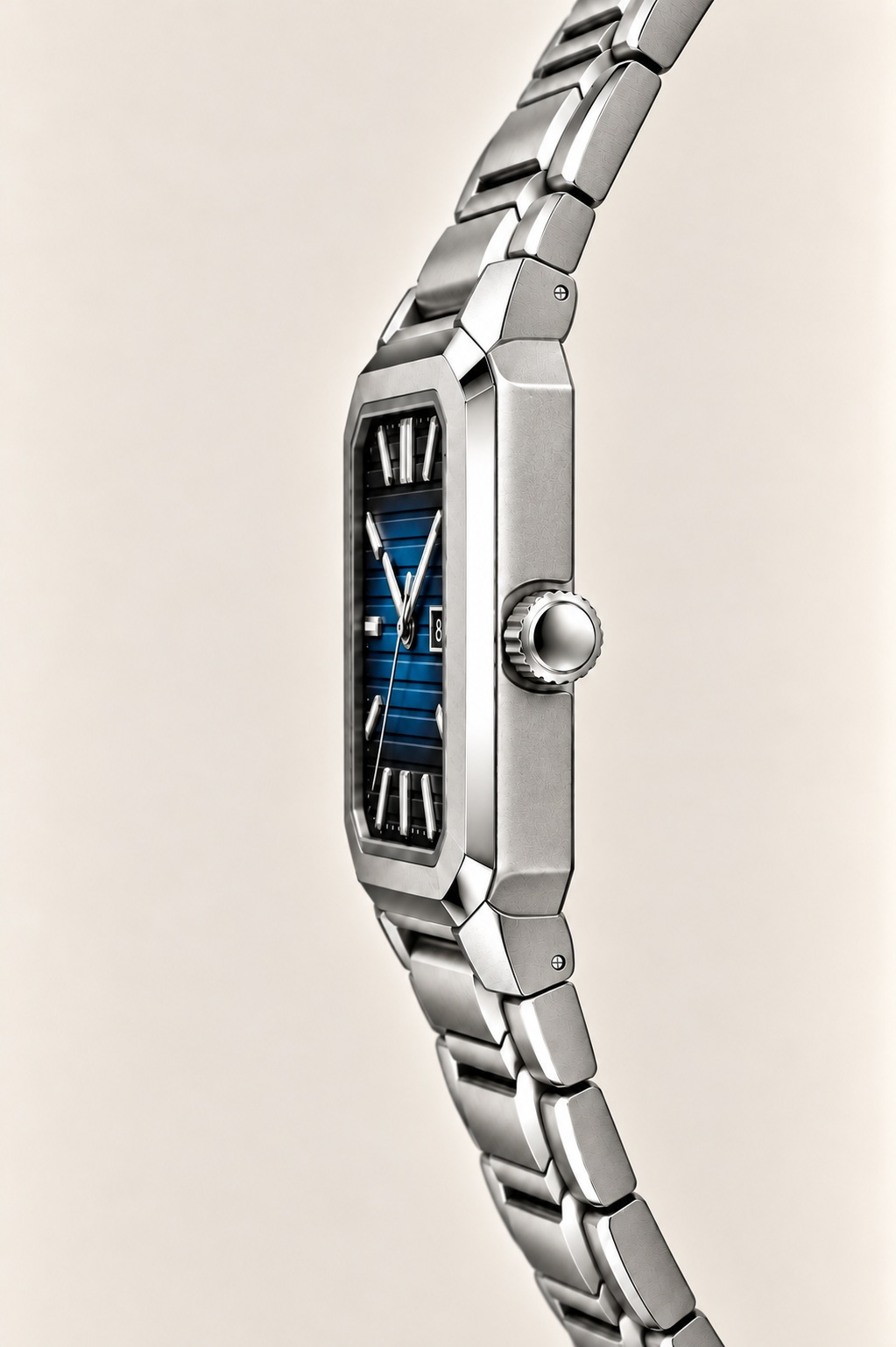 Die Capri Uhr Silber/Blau