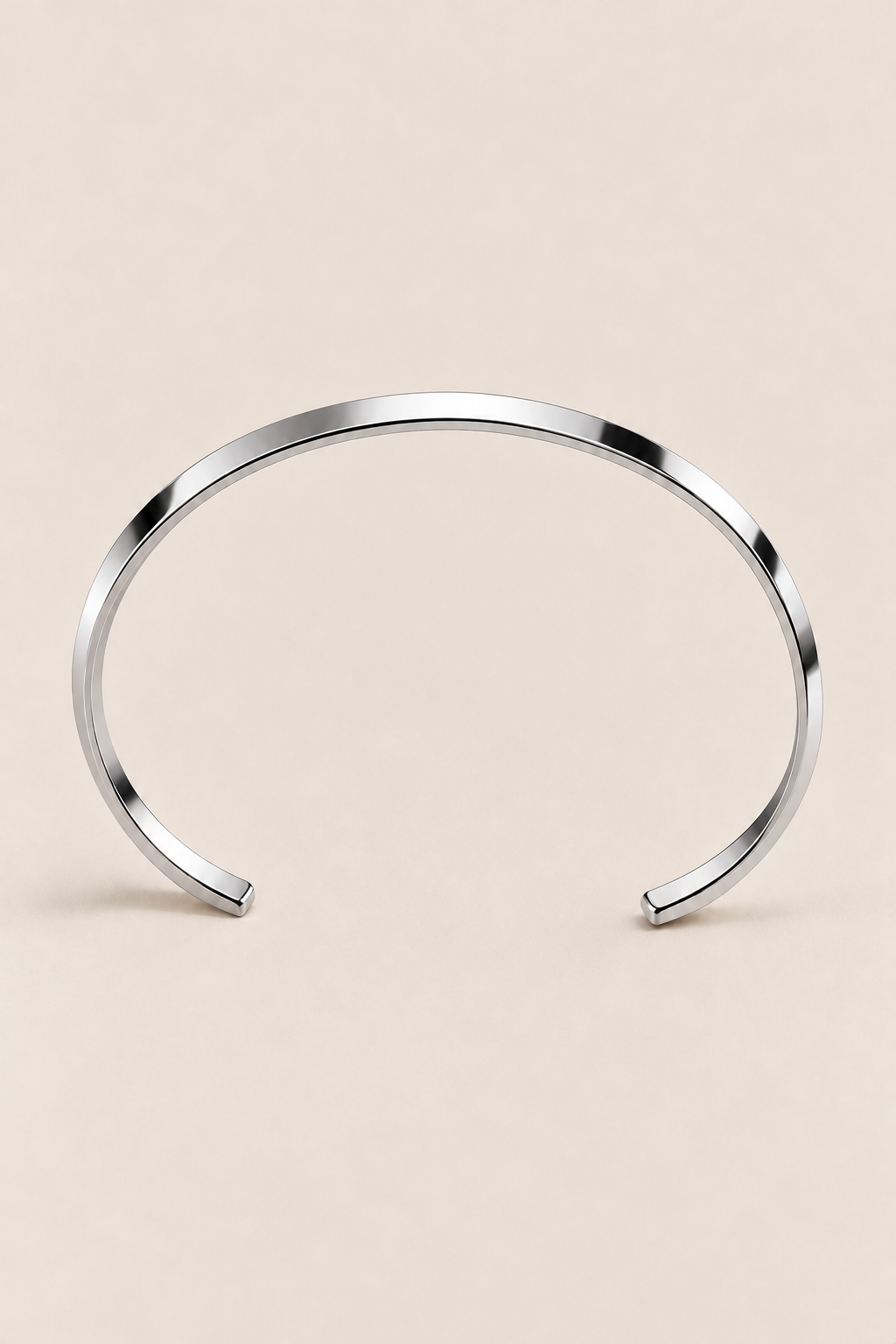 The Capri Slim Flat Silver Bracelet