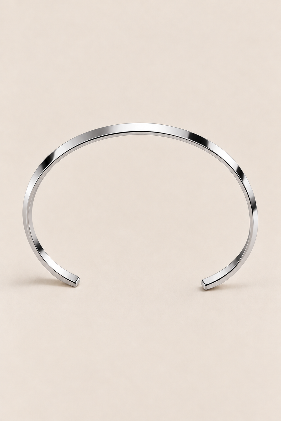 The Capri Slim Flat Silver Bracelet