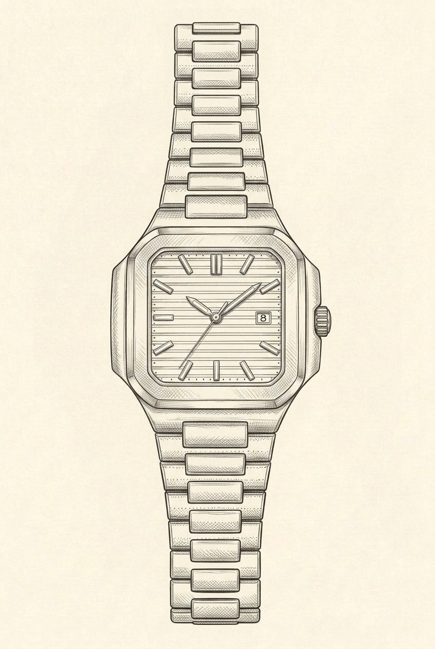 Disegno tecnico · The Capri Silver/Grey Watch