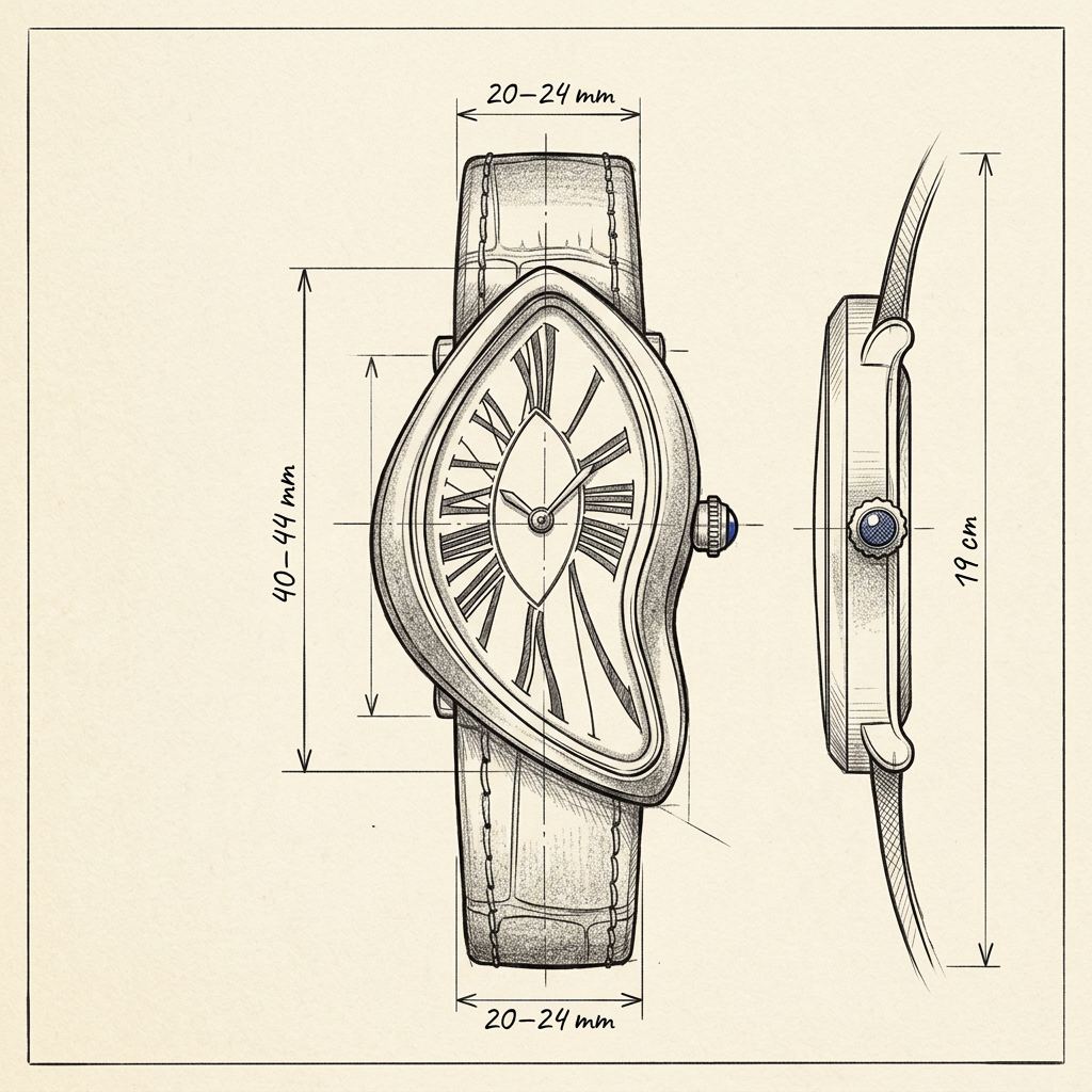 Dessin technique · The Mirage Bordeaux Watch