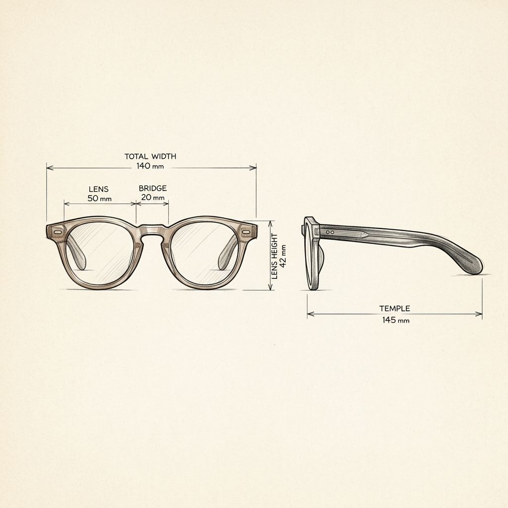 Dibujo técnico · The Positano Clear Brown Sunglasses
