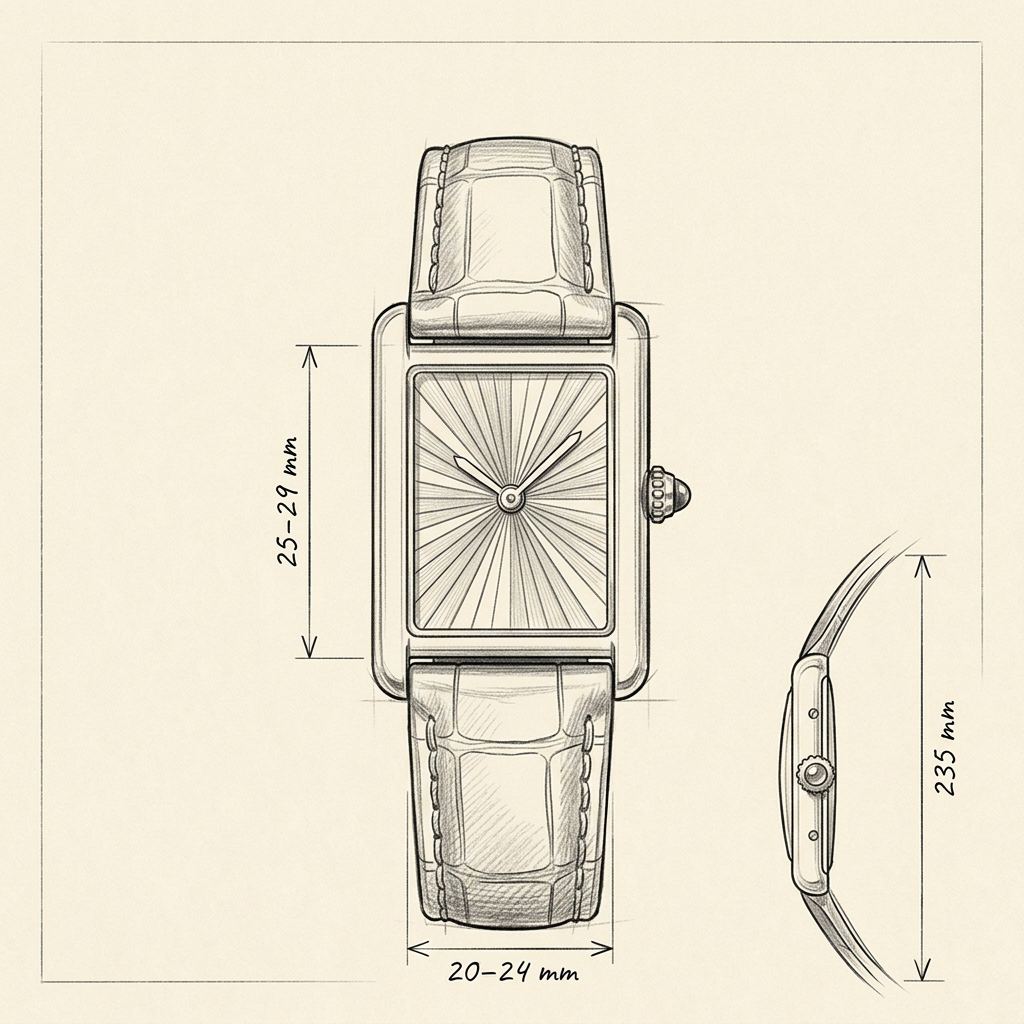 Dibujo técnico · The Riviera Black/Gold/Green Watch