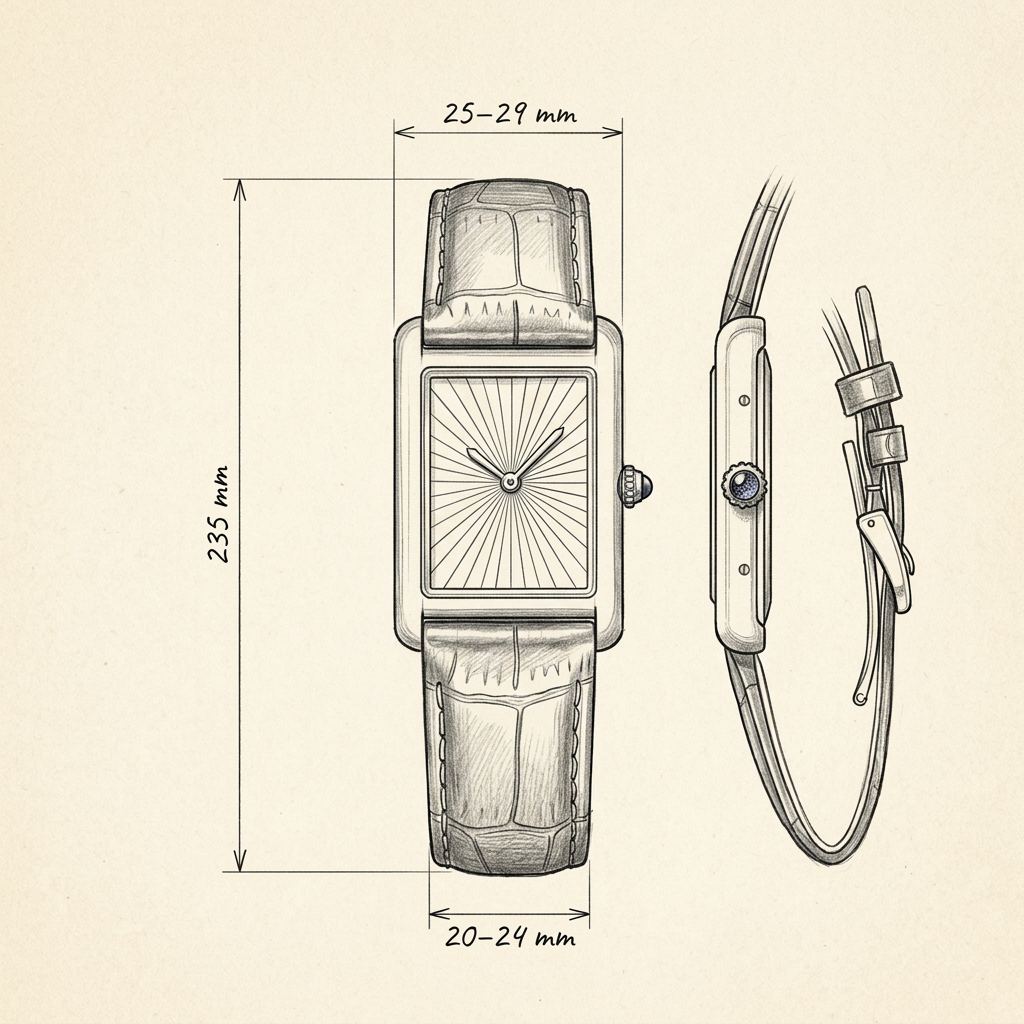 Dibujo técnico · The Riviera Blue/Blue/Gold Watch
