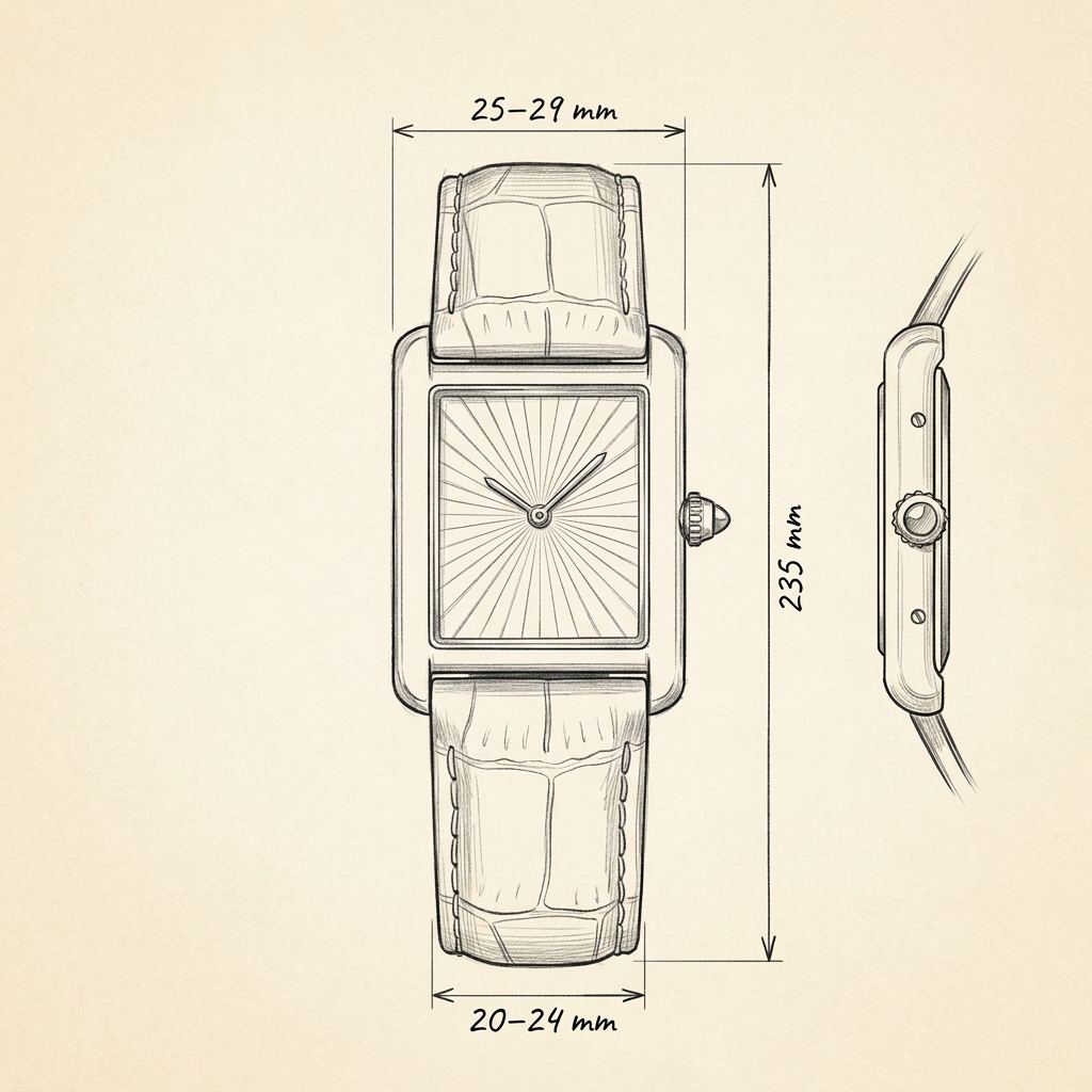 Dibujo técnico · The Riviera Blue/Gold Watch